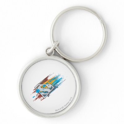 Logo with paint streaks keychains