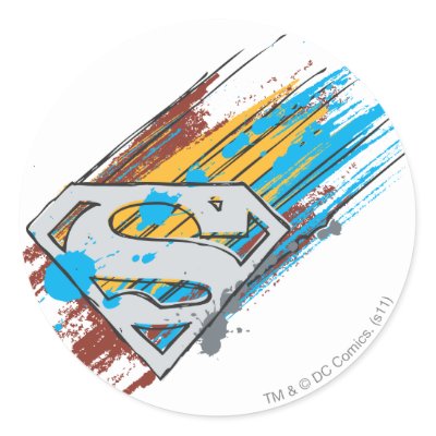 Logo with paint streaks stickers