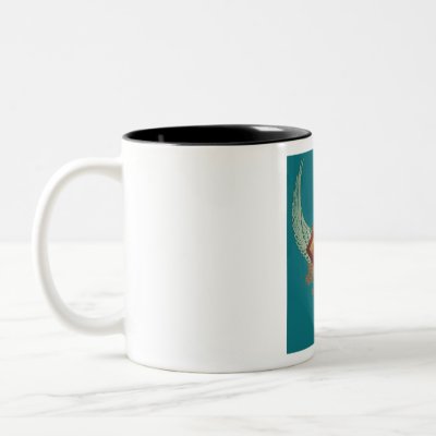 Logo with Wings - Blue mugs