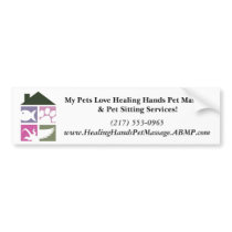 LogoColorNoText, My Pets Love Healing Hands Pet... bumper stickers