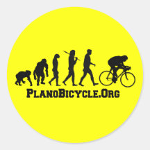 Logotipo de ciclo de PlanoBicycle del estilo de la Etiquetas Redondas