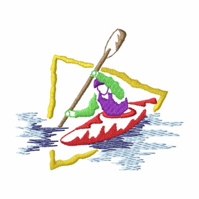 Logotipo del Kayaker Sudaderas Bordadas Con Capuchas Logotipo del Kayaker Sudaderas Bordadas Con Capuchas
