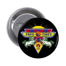 Logotipo libre de la bandera de Tíbet Pins