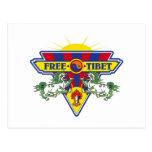 Logotipo libre de la bandera de Tíbet Tarjeta Postal