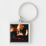 Logs in the Fireplace Keychain
