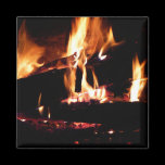 Logs in the Fireplace Magnet
