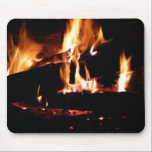 Logs in the Fireplace Mousepad