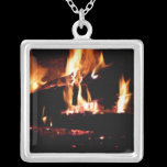 Logs in the Fireplace Necklace