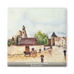 Loing At Moret In The Rain By Sisley Alfred Refrigerator Magnets