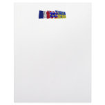 Loir-et-Cher, Centre &amp; France flags Customized Letterhead