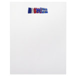 Loiret, Centre &amp; France flags Custom Letterhead