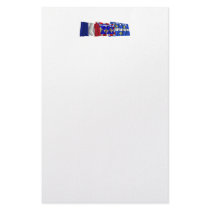 Loiret, Centre & France flags Custom Stationery