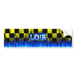 Lois blue fire and flames bumper sticker design.
