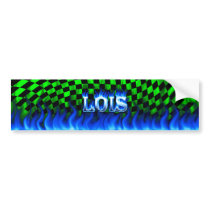 Lois blue fire and flames bumper sticker design.