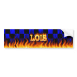 Lois real fire and flames bumper sticker design.