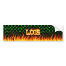 Lois real fire and flames bumper sticker design.