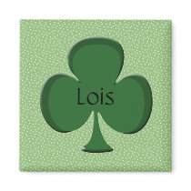 Lois Shamrock Name Magnet