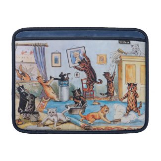 Lois Wain - Funny Cats Spring Cleaning MacBook Air Sleeves