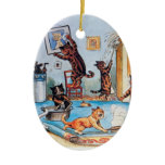 Lois Wain's Spring Cleaning Cats Ornament