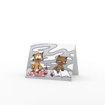 Loki and Mayday Paw Painting cards
