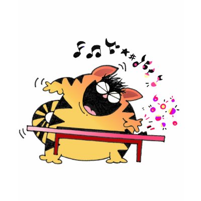 LOL Cats | Fat Musical Cat T Shirt by Toonboy