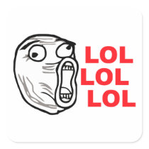 lol face meme humor rofl omg omfg square sticker