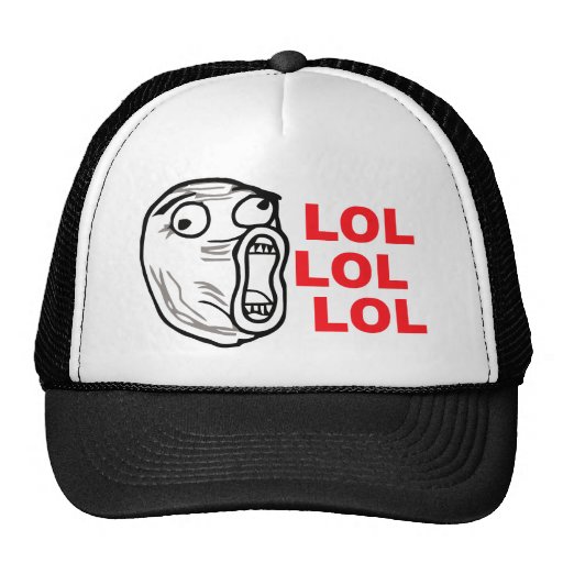 Lol Face Meme Humor Rofl Omg Omfg Trucker Hat Zazzle