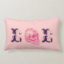 LoL - favorite texting abbreviation with a skull pillows