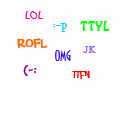 LOL, JK, TTYL, TTFN, ROFL, (-:, :-p, OMG t-shirts