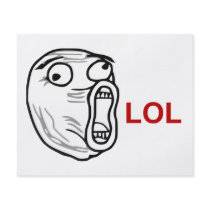 LOL Laugh Out Loud Rage Face Meme Custom Flyer