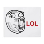 LOL Laugh Out Loud Rage Face Meme flyers