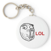 LOL Laugh Out Loud Rage Face Meme Keychain