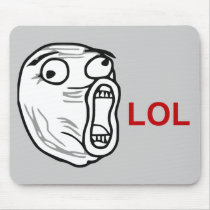 LOL Laugh Out Loud Rage Face Meme Mouse Pads