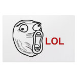 LOL Laugh Out Loud Rage Face Meme Custom Stationery