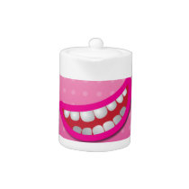 LOL laughing mouth with teeth cute! teapots