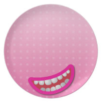 LOL laughing mouth with teeth cute! plates