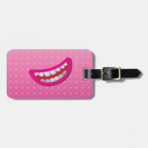 LOL laughing mouth with teeth cute! luggage tags