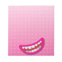 LOL laughing mouth with teeth cute! notepads