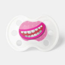 LOL laughing mouth with teeth cute! pacifiers