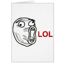 LOL Rage Face Greeting Card
