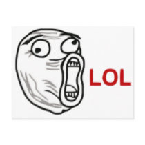 LOL Rage Face Postcards