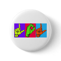 LOL Warhol ASL Sign Language Design #2 Pins