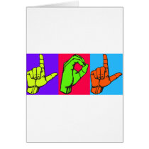 LOL Warhol ASL Sign Language Design #2 Greeting Card