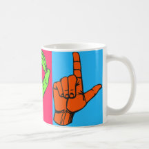 LOL Warhol ASL Sign Language Design #2 Coffee Mug