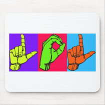LOL Warhol ASL Sign Language Design #2 Mousepad