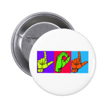 LOL Warhol ASL Sign Language Design #2 Pins