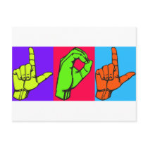LOL Warhol ASL Sign Language Design #2 Postcards