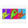 LOL Warhol ASL Sign Language Design #2 Postcards