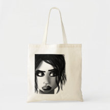 Lola black/white tote bag