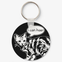 lolcat - i can has? keychains by strk3 lolcat - i can has? keychains